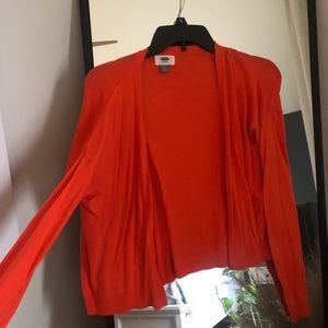 Orange old navy cardigan!
